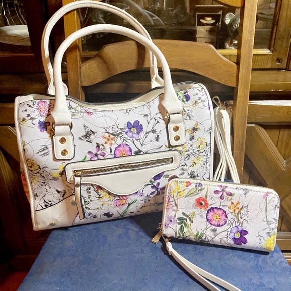 NEW! 2pc FLORAL PURSE & WALLET SET - Picture 14 of 15